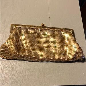 Vintage Whiting and Davis Gold Mesh Evening Mini Clutch